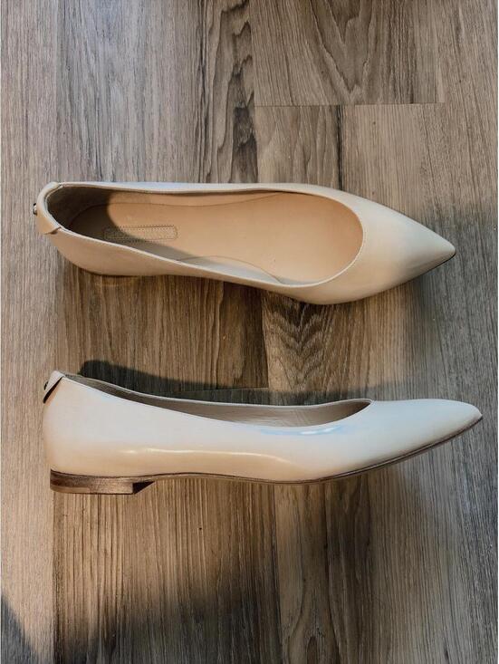 Longchamp Shoes - Longchamp cream patent pointed toe flats